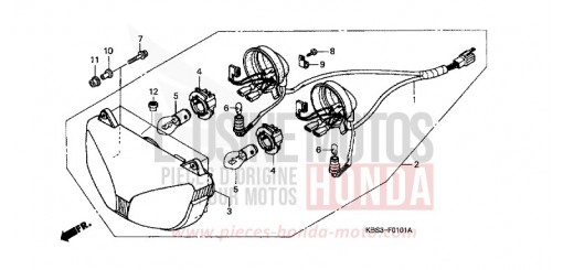 HEADLIGHT (2) NSR125RY de 2000